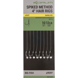 Korum Spiked Method Hair Rigs Barbless 4inch